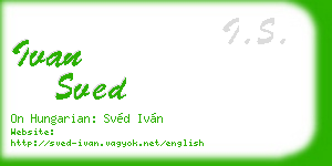 ivan sved business card